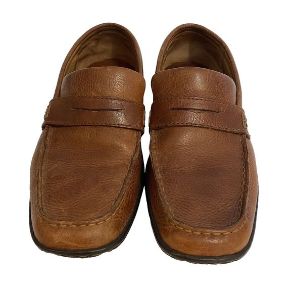 Born Men's SLIP ON LOAFER SIZE 9‎ 1/2  MEDIUM TAN LEATHER CASUAL LEATHER - Picture 1 of 8